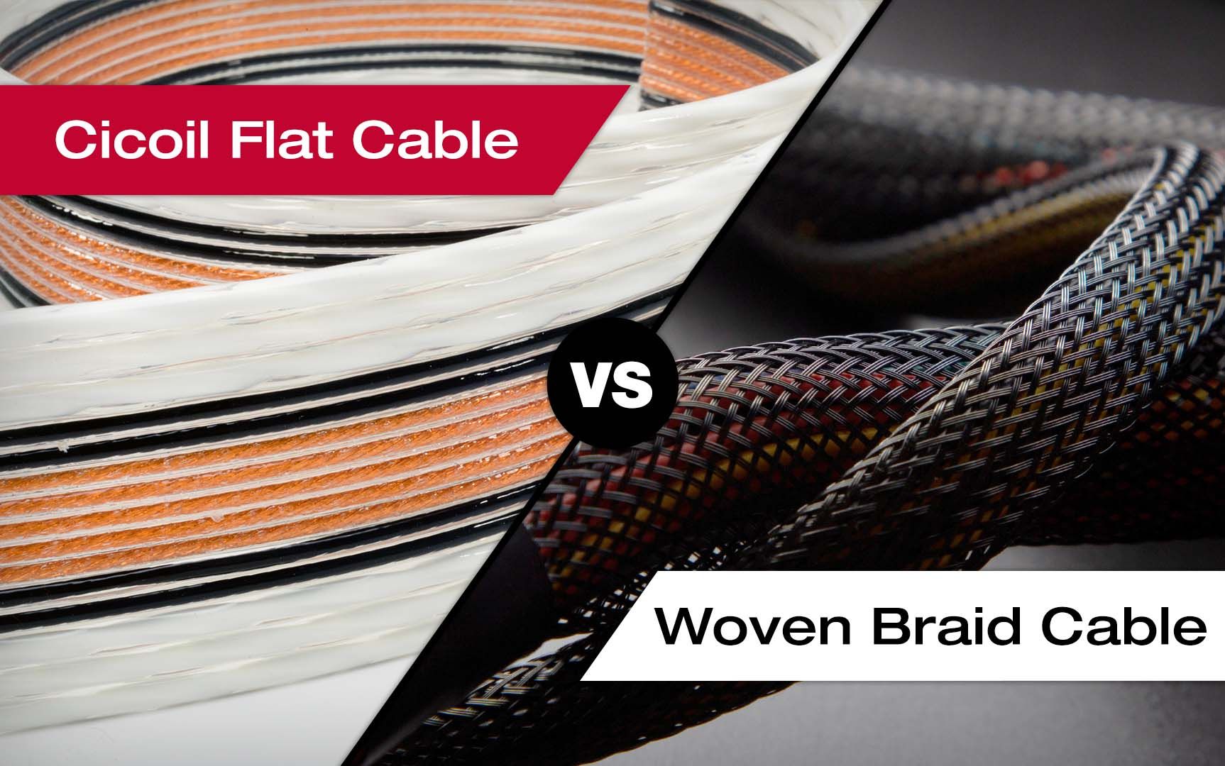 Cicoil Flat Cable vs<br>Woven Braid Cable